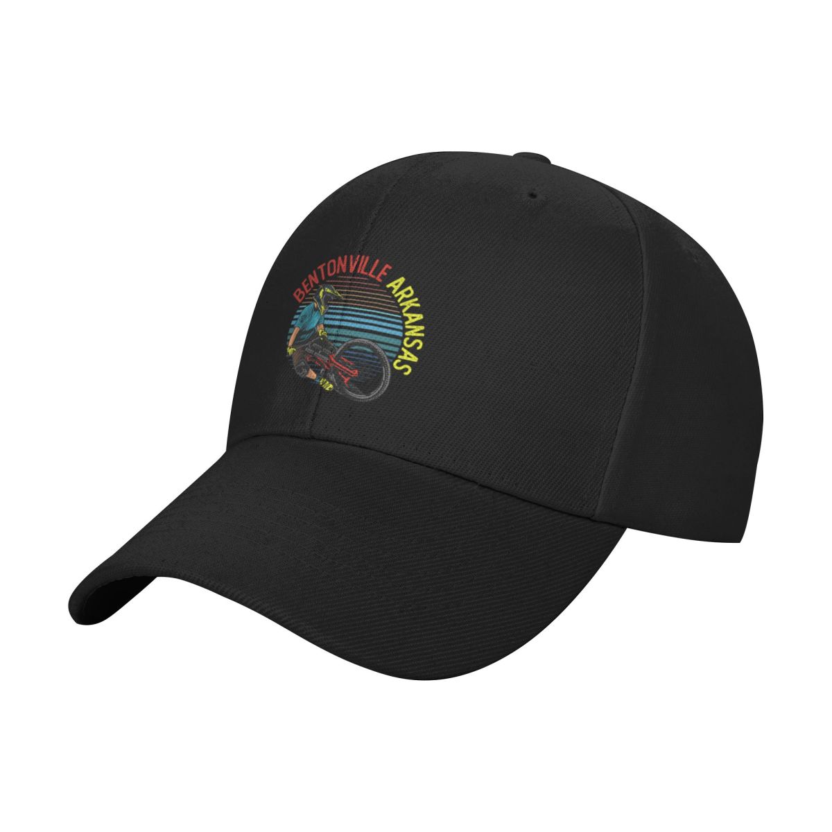 Mountain Biking Arkansas - Modische Vintage-Retro-Basketballkappe Bentonville Arkansas Mountain Biking,