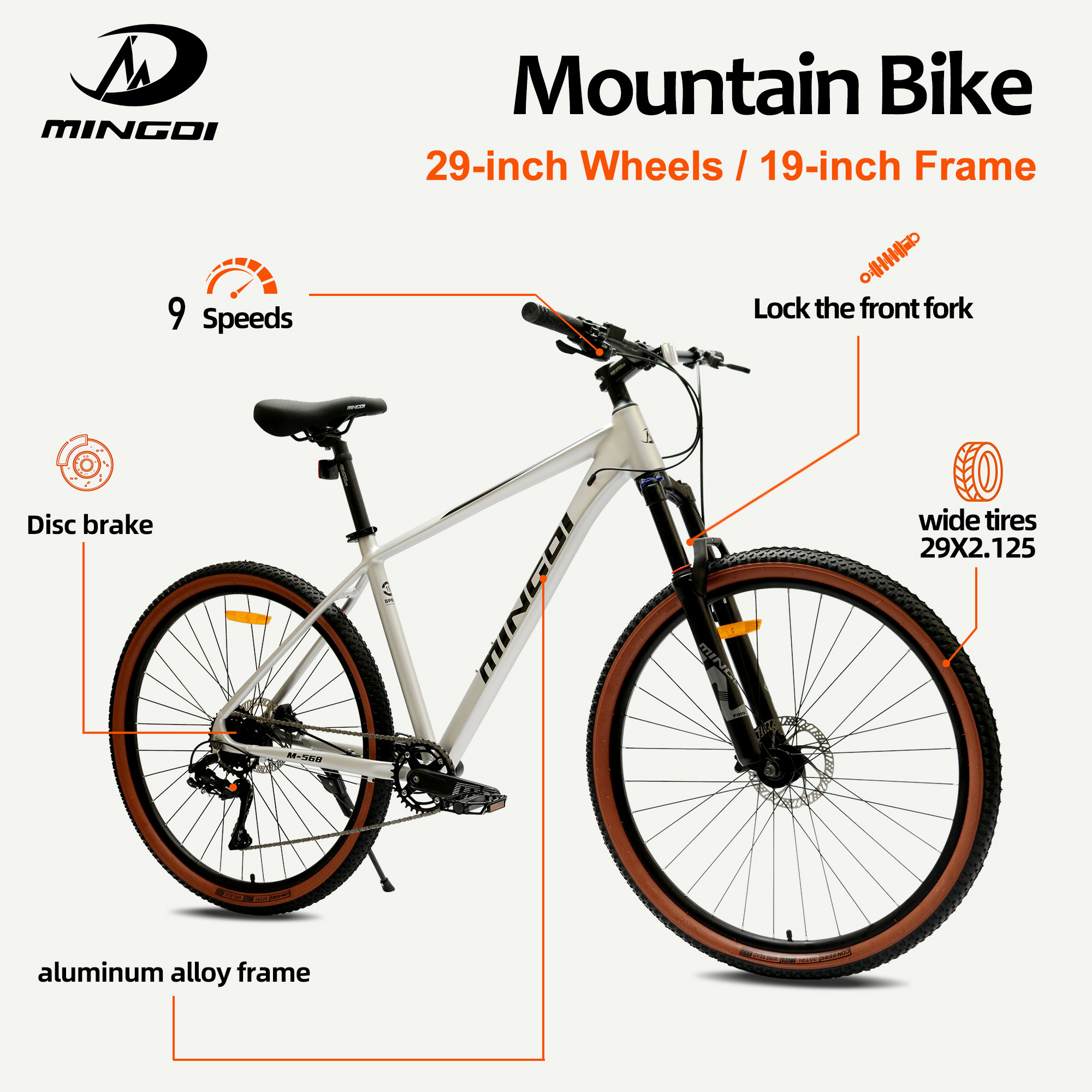 Mountain Biking Gear For Men - 29 Zoll Mountainbike, 19 Zoll Rahmen,