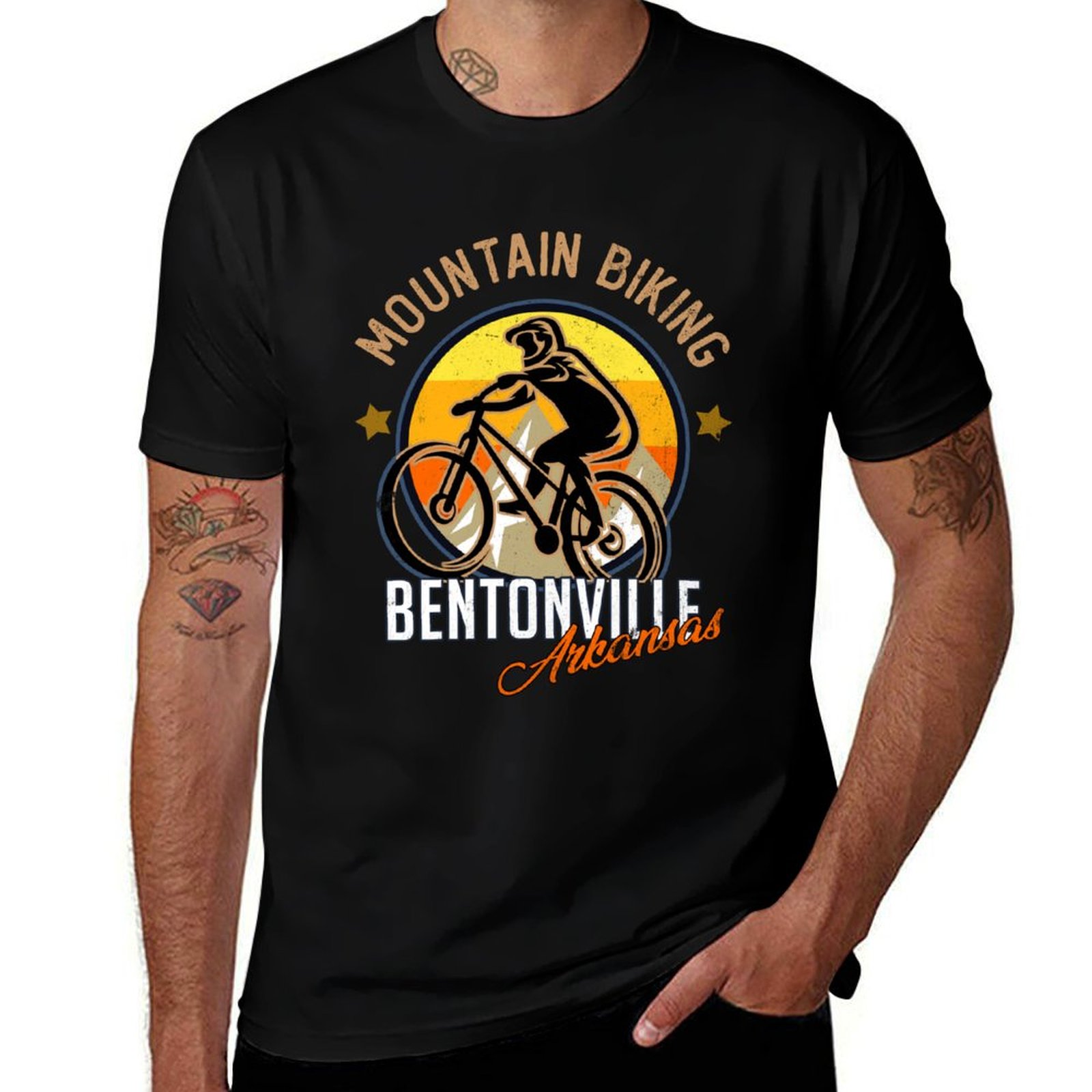 Mountain Biking Arkansas - Bentonville, Arkansas Mountainbike-T-Shirt Festival Party Tee