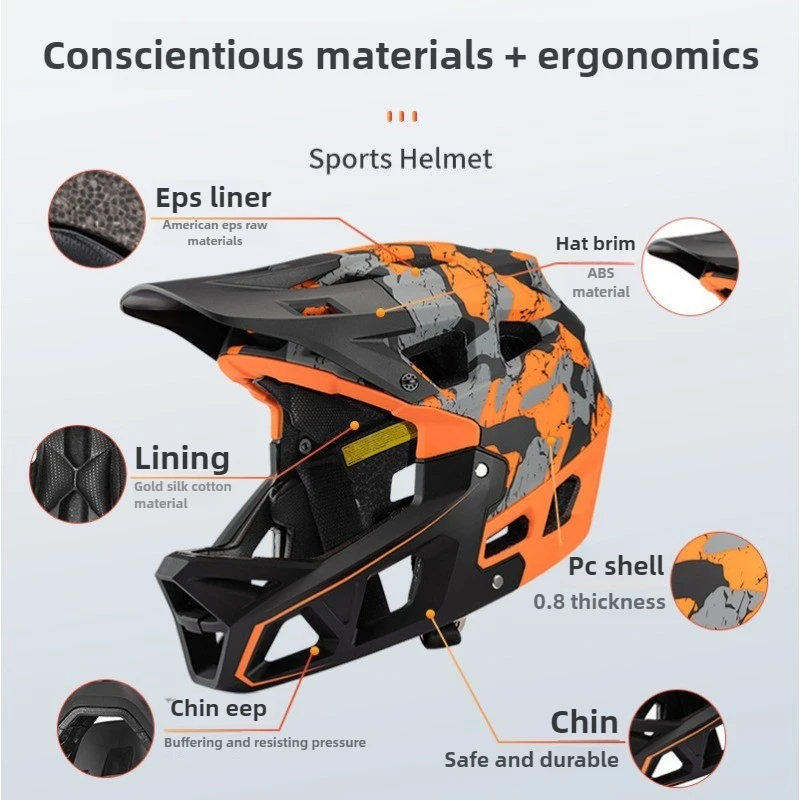 Neuer Erwachsenen-Mountainbike – Mountain Biking Full Face Helmet Bewertung und Preis