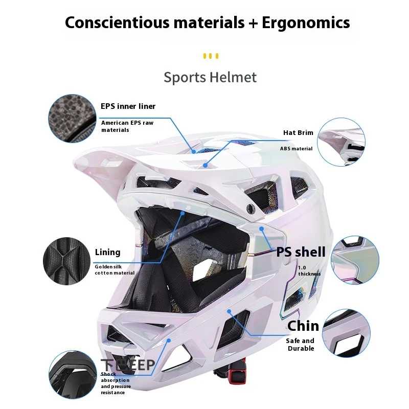 Grenzüberschreitender neuer Fu – Mountain Biking Full Face Helmet Bewertung und Preis
