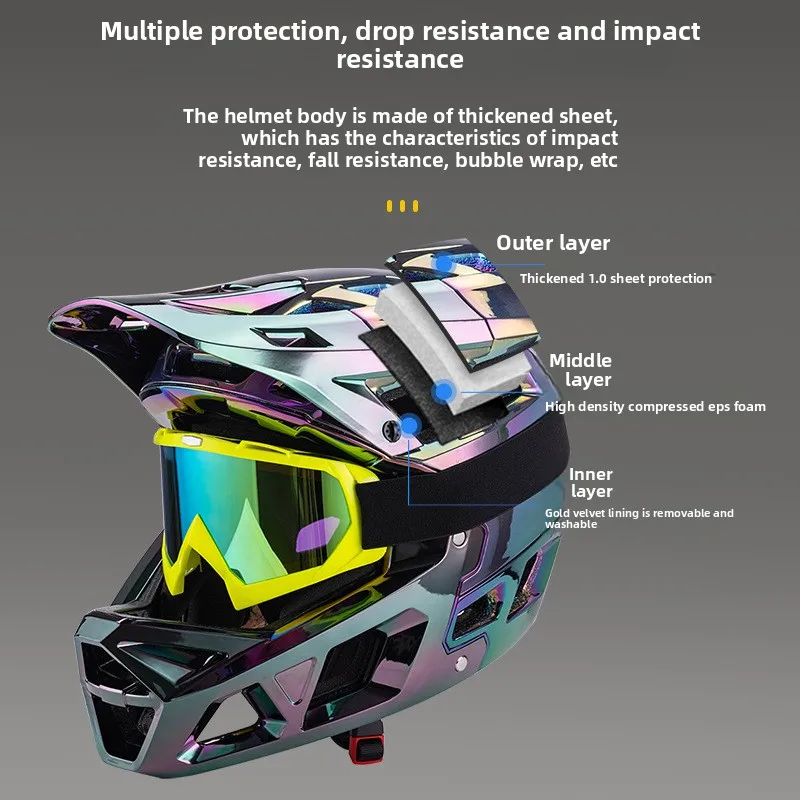 Grenzüberschreitender neuer Fu – Mountain Biking Full Face Helmet Bewertung und Preis